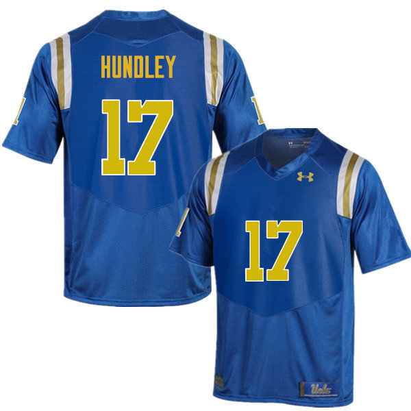 Men #17 Brett Hundley UCLA Bruins Under Armour College Football Jerseys Sale-Blue